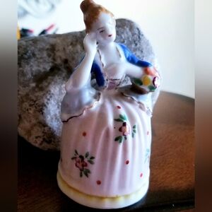 Vintage Hand-Painted Porcelain Lady Figurine Occupied Japan